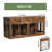 70.86" Dog Crate Furniture For 2 Dogs, Wood Dog Crate With 3 Storage Drawers And Removable Divider, Double Dog Kennel Furniture-944391231