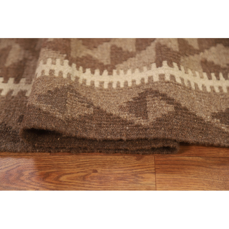 Tapis géométrique réversible kilim 7 x 10