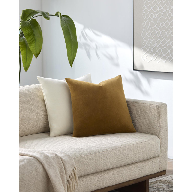 Elton Accent Pillow, Polyester, Square 18", Brown