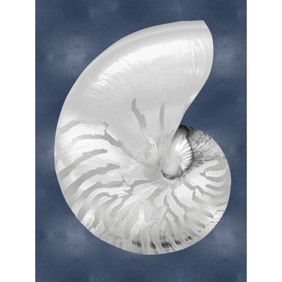 " Silver Shell On Indigo Blue II " by Caroline Kelly