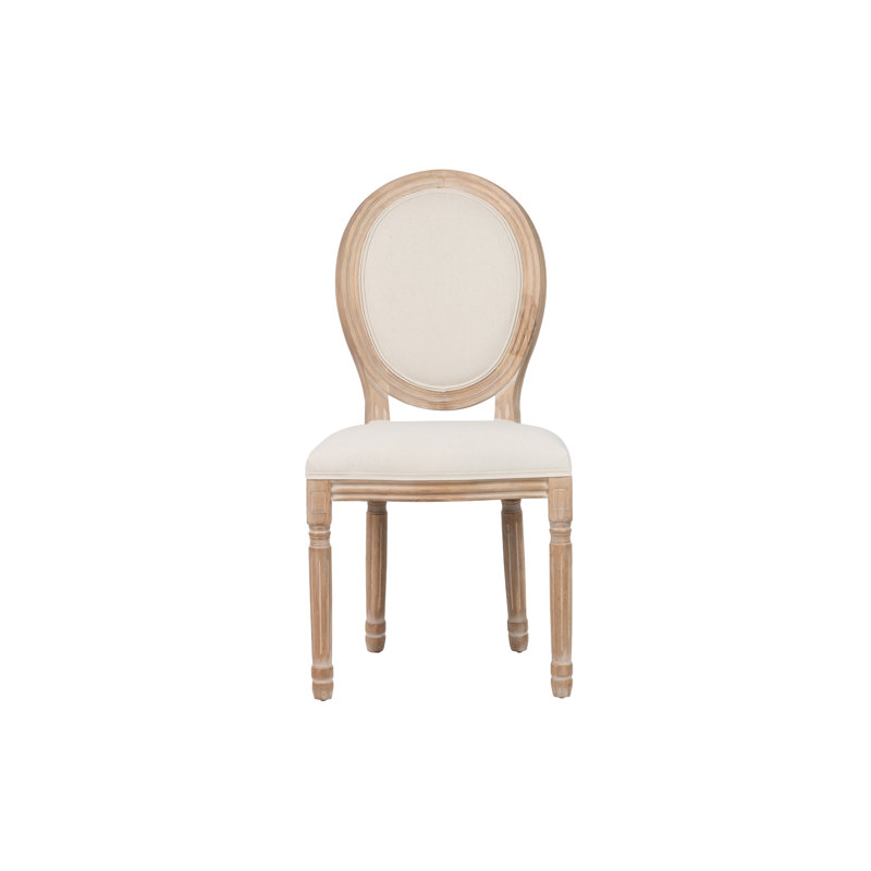Stubbs 129.54cm H Polyester Upholstered Dining Chair in NATURAL / BEIGE
