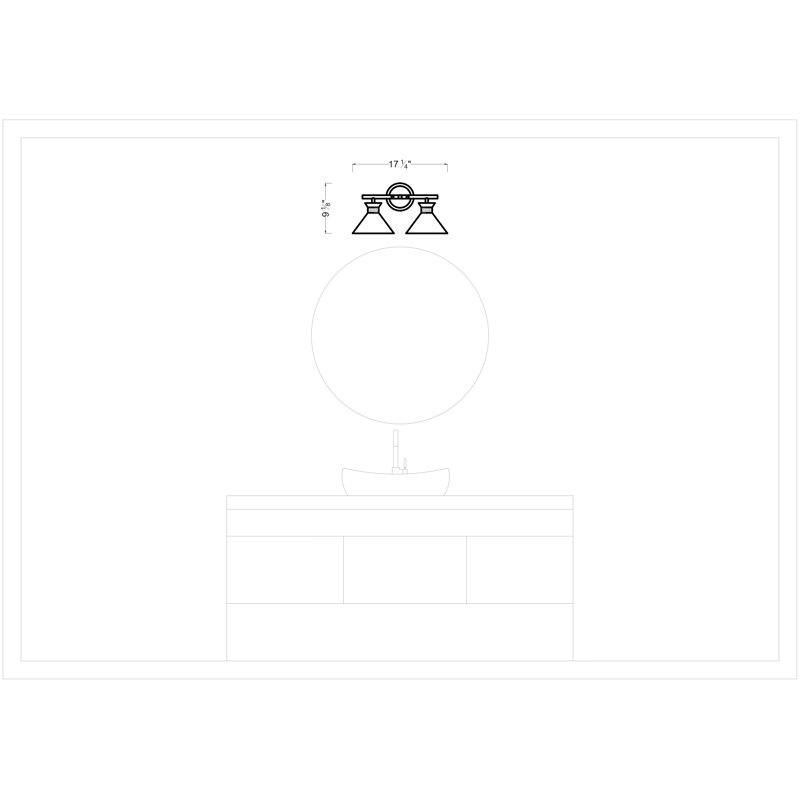 Belcarra Vanity Light, 2, Midnight Black