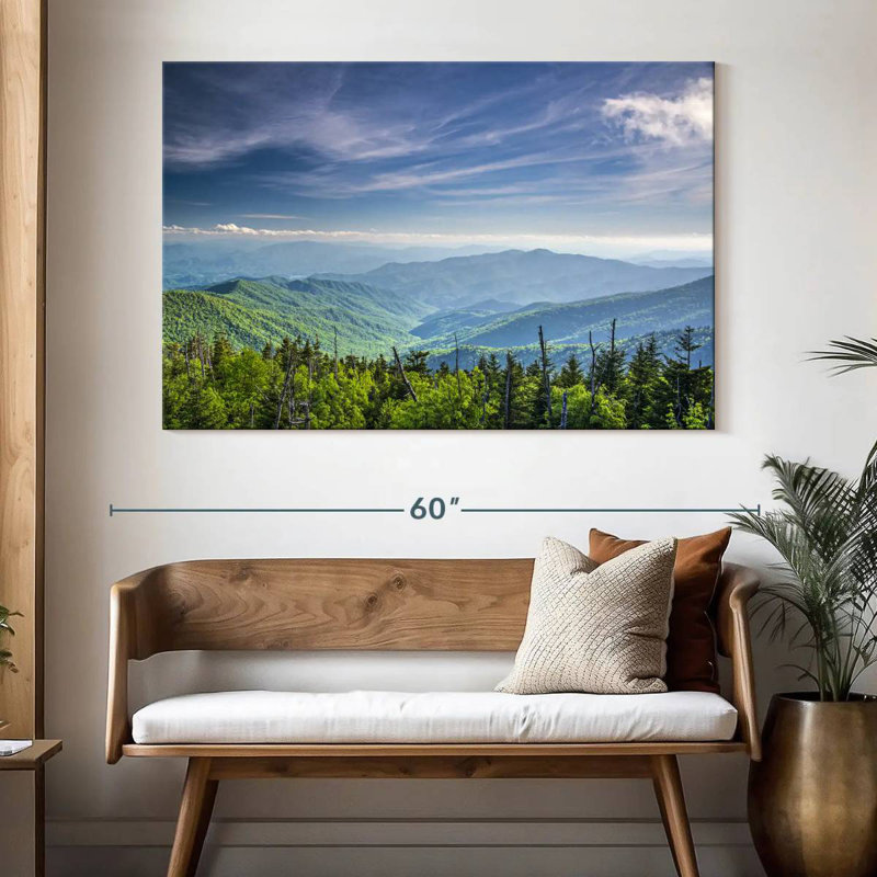 Alvord Clingmans Dome paysage de montagne, H 34 po x l 51 po