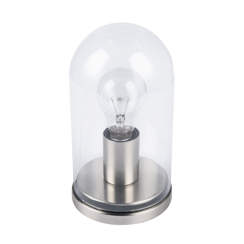 Bendheim Glass Table Lamp, Nickel