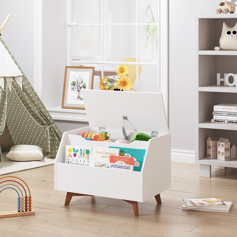 Toy Box With Front Book Storage