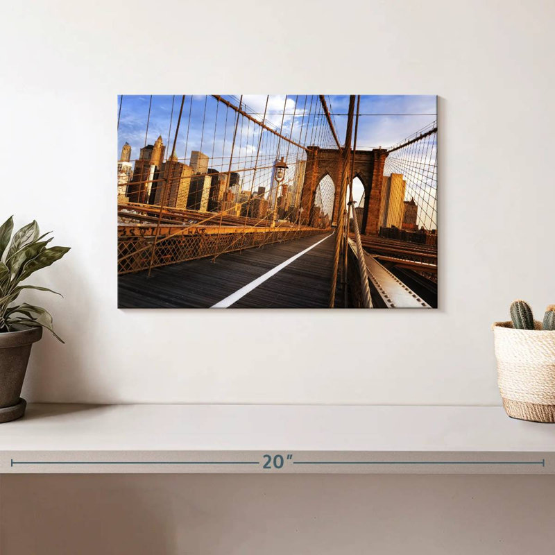 Ravi célèbre pont de Brooklyn, NY, H 8 po x l 12 po