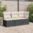  Garden Sofa Black, Cream White