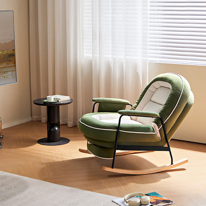 Fauteuil à bascule Casual Casual, Vert / Beige