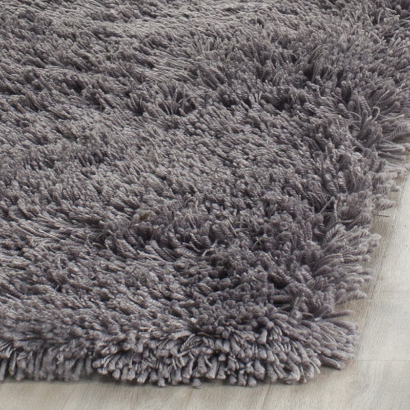 Assar Handmade Tufted Gray Area Rug, Square 9'