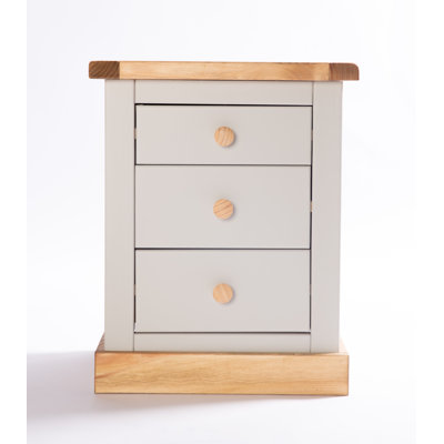 Clayton 45cm W Solid + Manufactured Wood Bedside Table