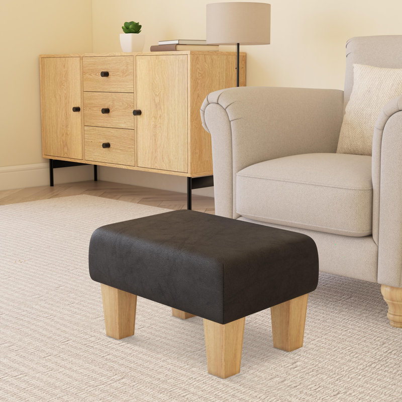 Collado Wood Contemporary Leg, Natural, Style Leather, Black