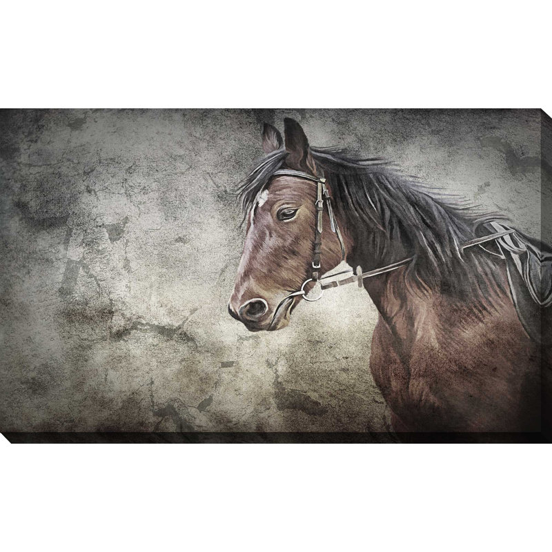 « cheval ii », reproduction d’impression sur toile tendue, H 18 po x l 30 po x P 1 po