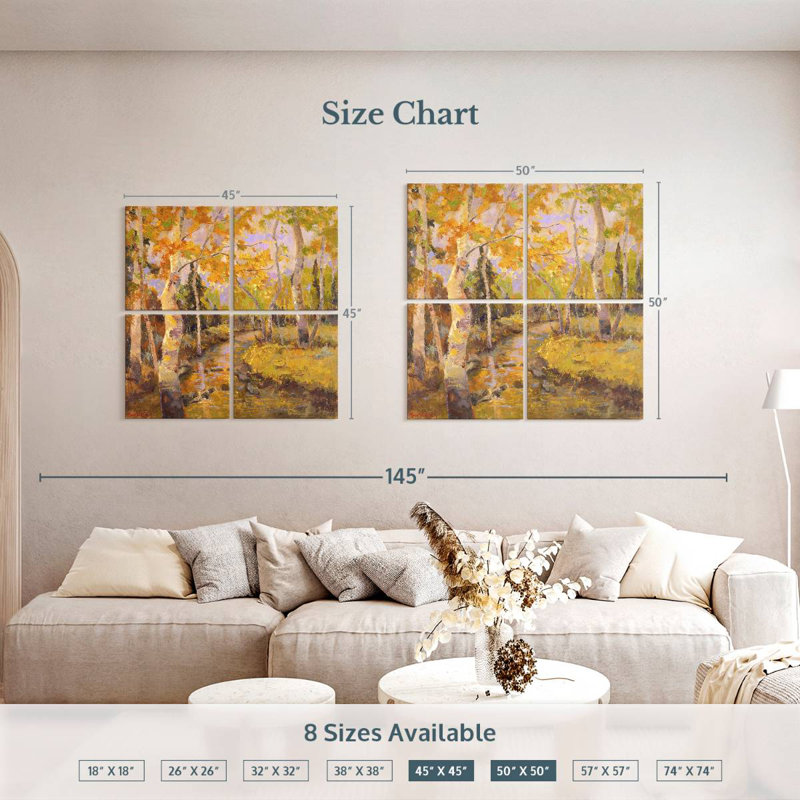 Alvord Four Seasons Aspens III, 45'' H x 45'' W