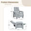 Fauteuil inclinable rembourré avec dossier à pression-1714746922