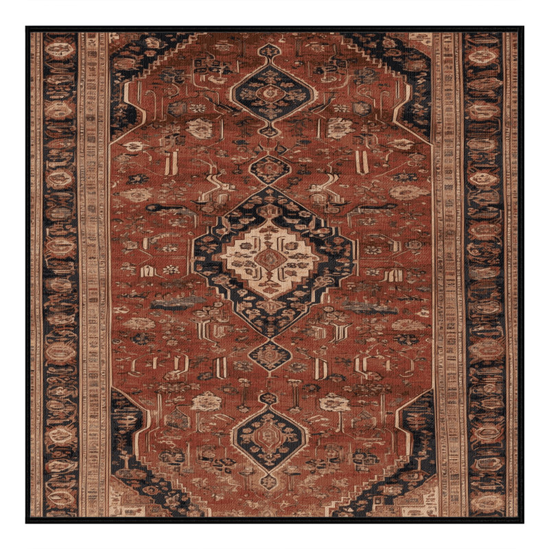 Tapis brun lavable à la machine, Carré 4 pi