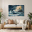 Art mural gris nautique moderne côtières-1883453610