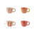 Hand-Painted Stoneware Striped Mug Set