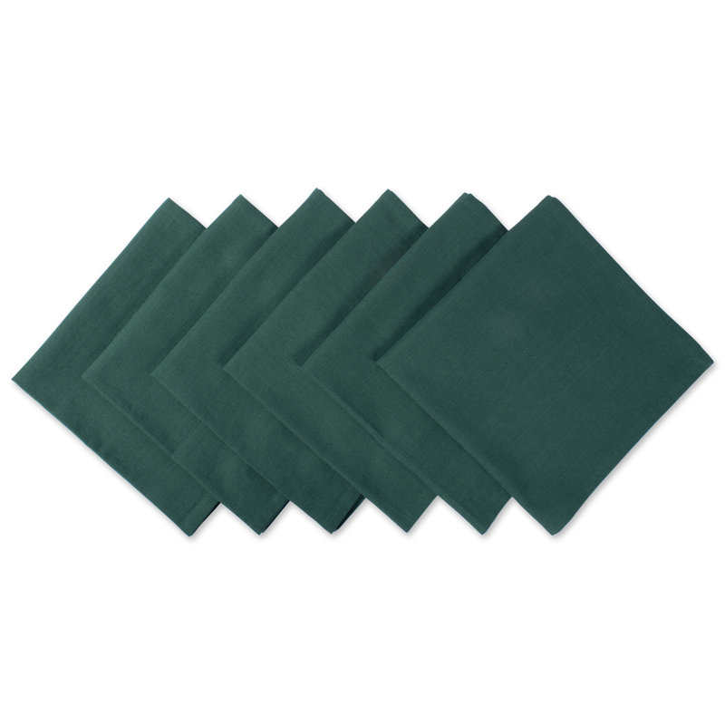 Scheffler Cotton Blend Square Napkin, Dark Green