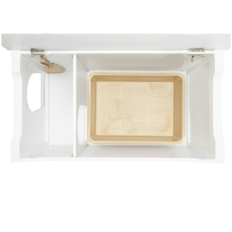 Allyannah Litter Box Enclosure, White