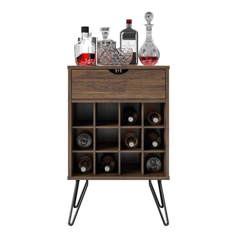 Fey 51.6cm Mini Bar, Walnut