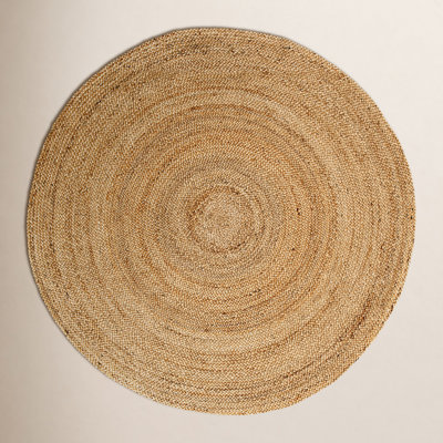 Gage Miramar Tan Hand-Braided Jute Rug