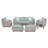 Fionnula 7 Piece Wicker Rattan Sofa Seating Group with Sunbrella Cushions-28331608
