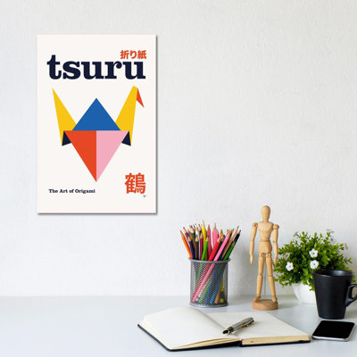 Affiche géométrique «Tsami Origami», reproduction d'art sur toile tendue