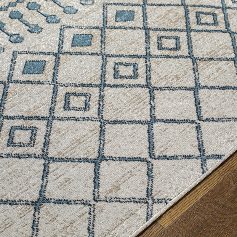 Newman Washable Moroccan Indoor Rug, Round 6'7"