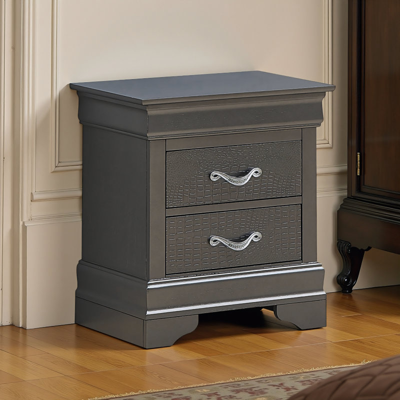 Ensemble de 2 tables de chevet Eslov, Noir métallique