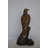 Hawk on a Rock bronze statue - Size: 12"L x 9"W x 22"H.