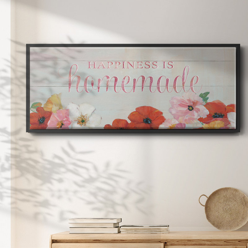 Le bonheur est fait maison - toile encadrée, H 24 po x l 60 po