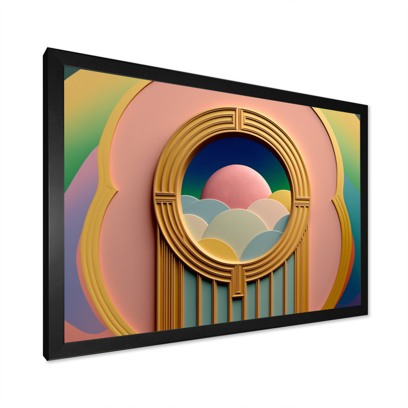 «Pink Sun Rinsing», reproduction sur toile, H 30 po x l 40 po x P 1,5 po, Toile avec cadre photo noir