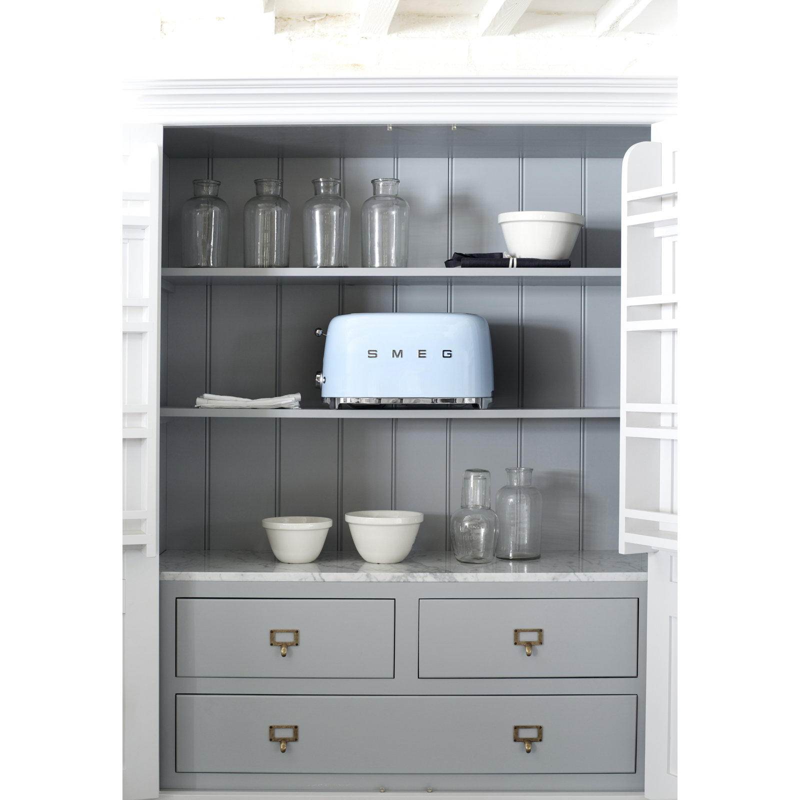 SMEG 50s Style 4-Slice Toaster, Pastel Blue