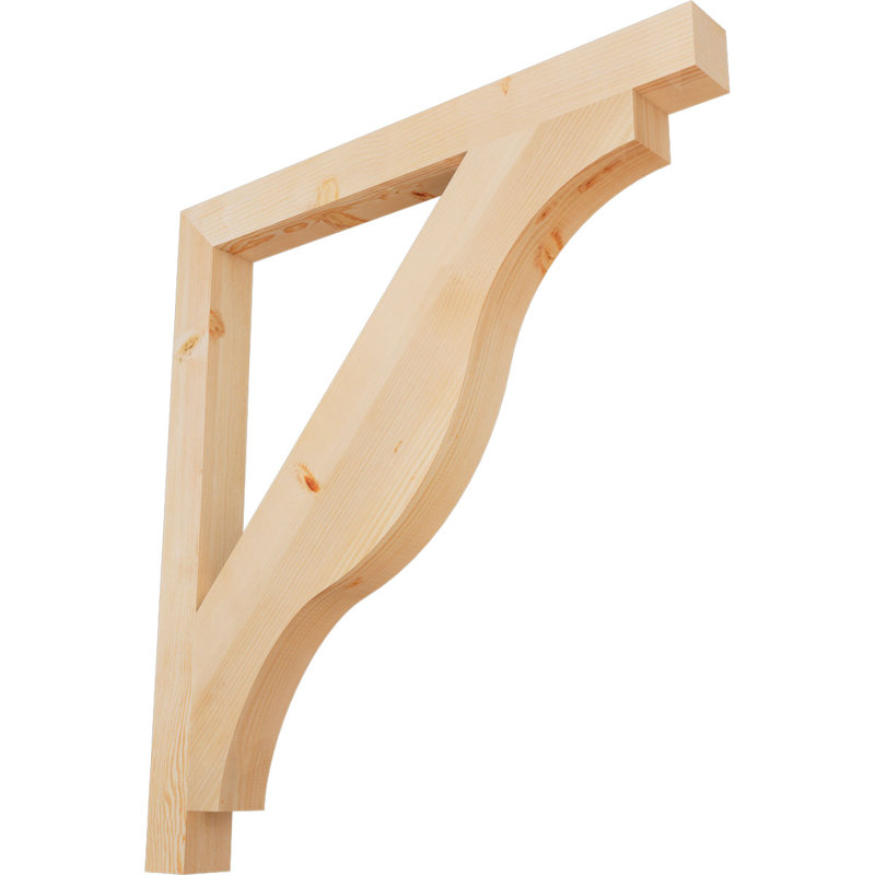 Funston Block Bracket, Douglas Fir (Smooth), 48" H x 3.5" W x 44" D