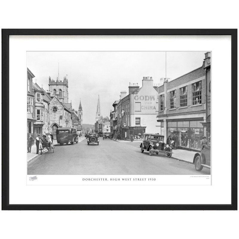 Dorchester, High West Street 1930 by Francis Frith - Single Picture Frame Print, 28cm H x 36cm W x 2.3cm D
