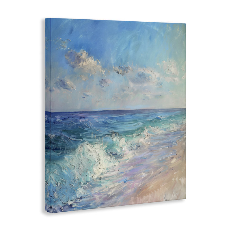 "Soft Ocean Beach", art mural par LSR Design Studio bp-512_CN, H 20 po x l 16 po