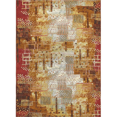 Dimond Washable Abstract Indoor / Outdoor Rug