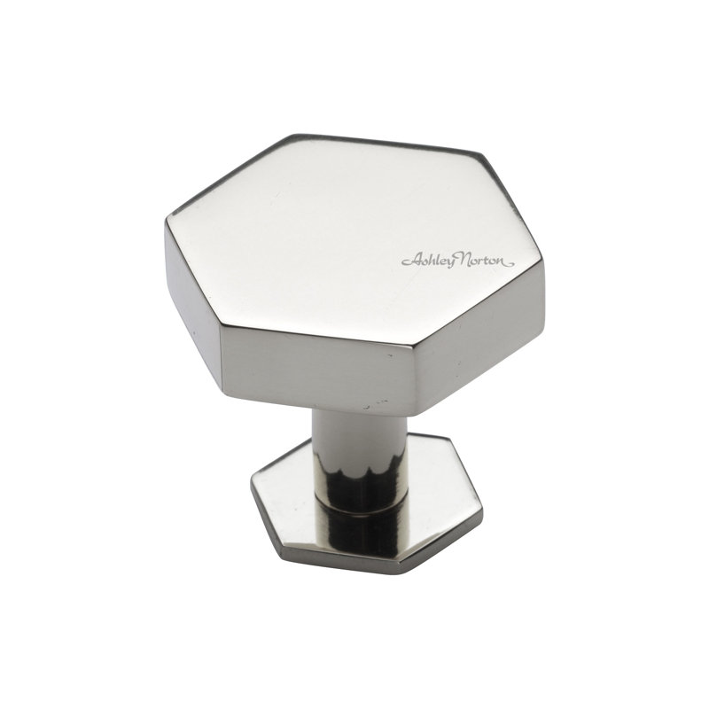Hex Geometric Knob, Polished Nickel, 1 1/4"