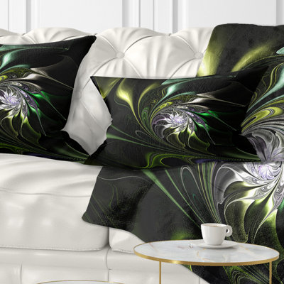 Coussin décoratif multicolore en verre coloré vert