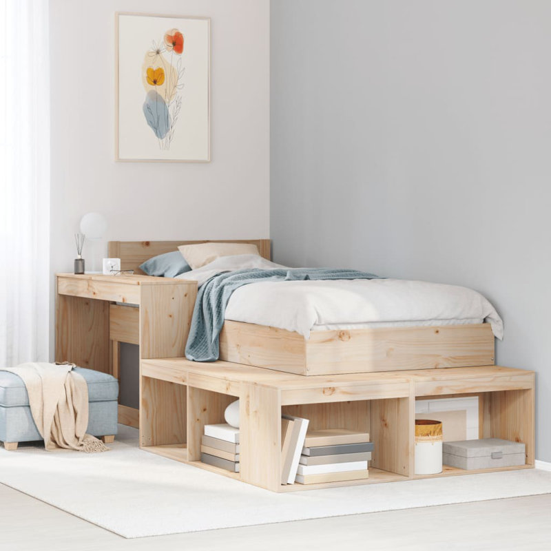 Solid Wood Storage Bed, Small Single (2'6)