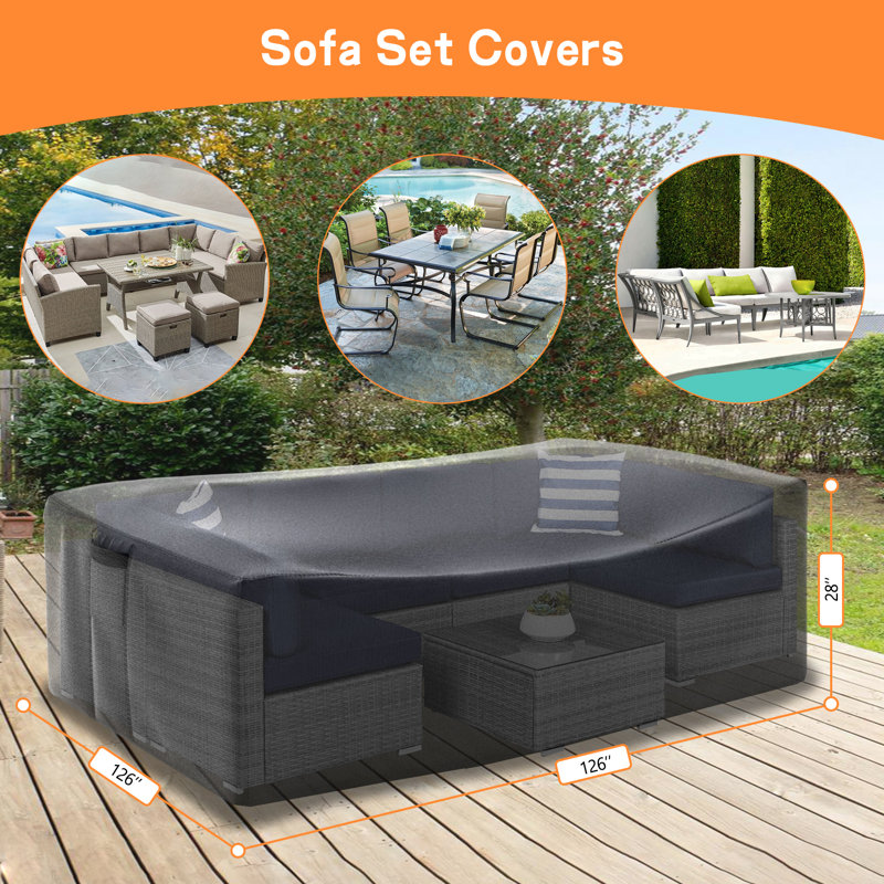 Outdoor Cover, 28" H X 126" W x 126" D