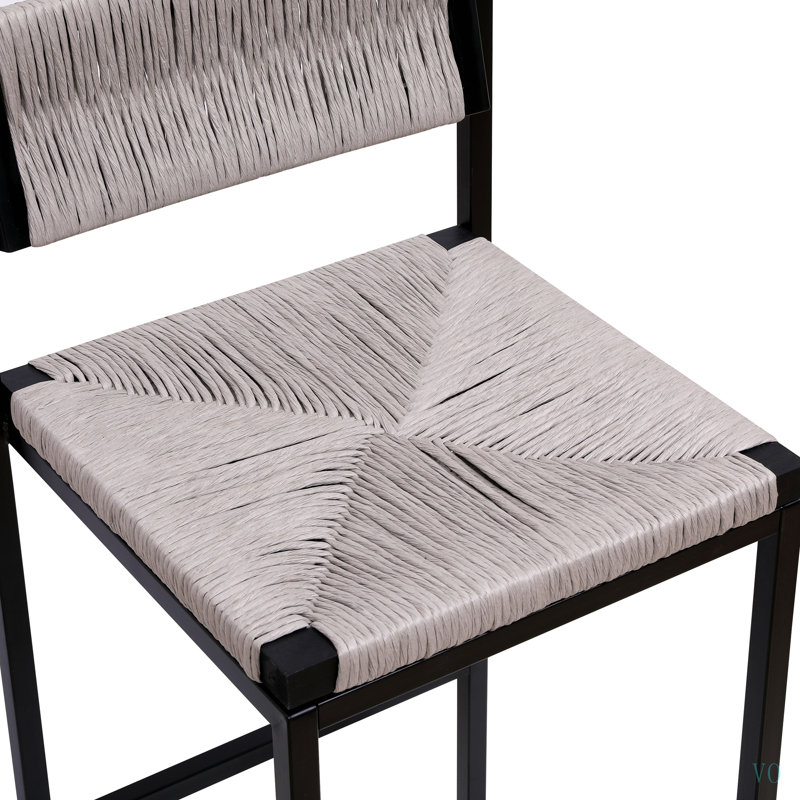 Ensemble de 2 tabourets de bar tissés à la main avec tabourets de bar à hauteur de comptoir pour la cuisine, la maison et le bureau