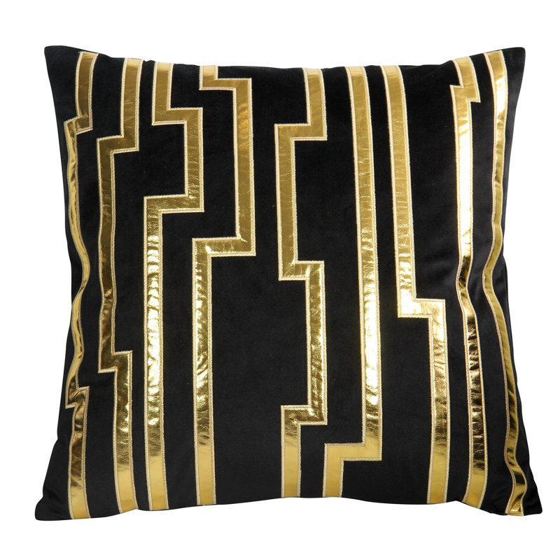 Housse de coussin en velours brodé 