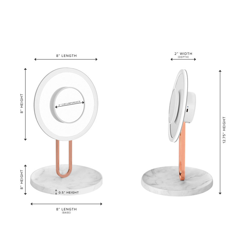 Miroir de maquillage lumineux Halo 7X