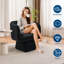 Fauteuil lounge moderne pivotant à 360° en velours, style tonneau