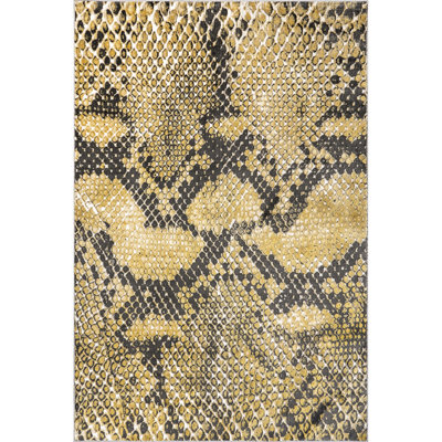 Mariusz Modern Snake Print Area Rug