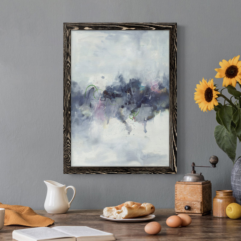 Oiseaux I, toile encadrée de qualité supérieure - prête à être accrochée, H 17 po x l 20 po, Cadre noir