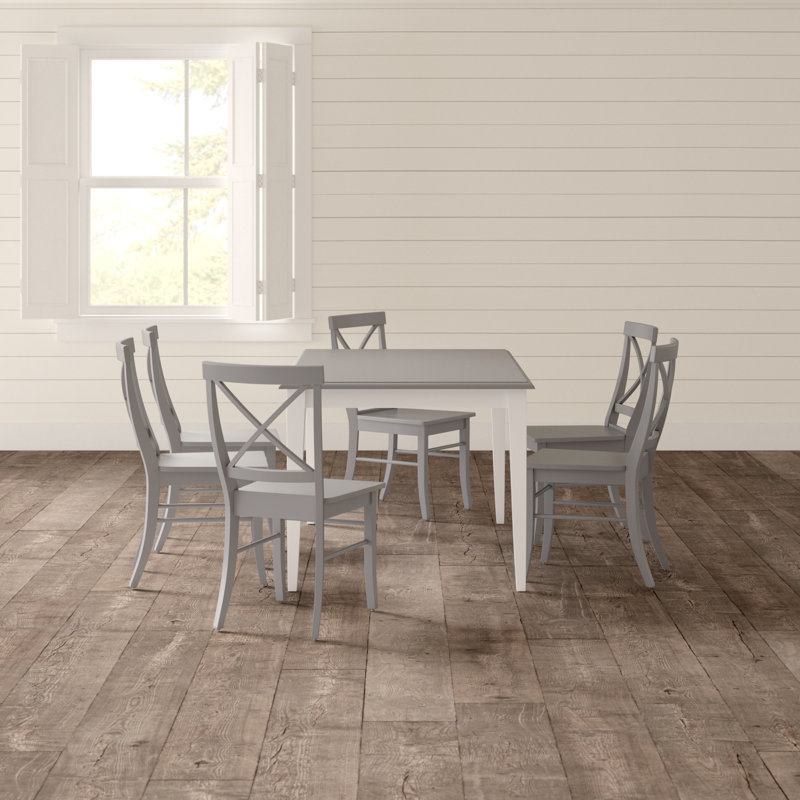 Ensemble de salle à manger Lehigh Acres, Gris, 7 (1 table + 6 chaises)