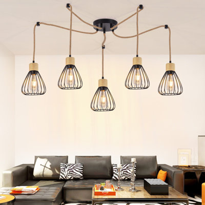 5 - Light Matte Black Cylinder Pendant