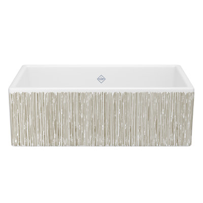 Shaker 33" Single Bowl Farmhouse Apron Front Fireclay Kitchen Sink